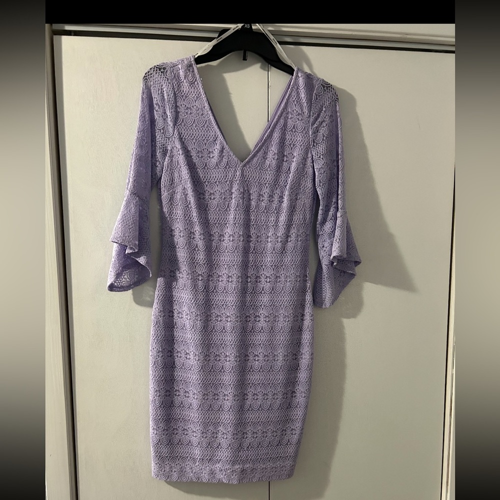 Elegant Lavender Lace Dress